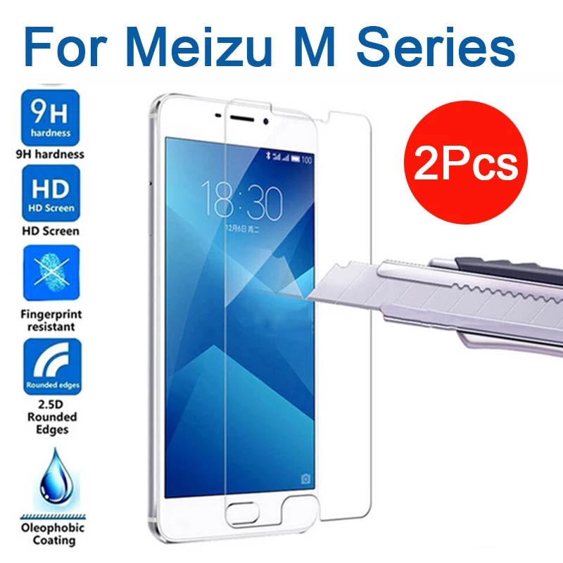 

2pcs Tempered Glass for meizu m3 m5 m6 m8 m9 note Protective Glas Screen Protector on maisie m 3 5 6 8 9 Not glass safety film