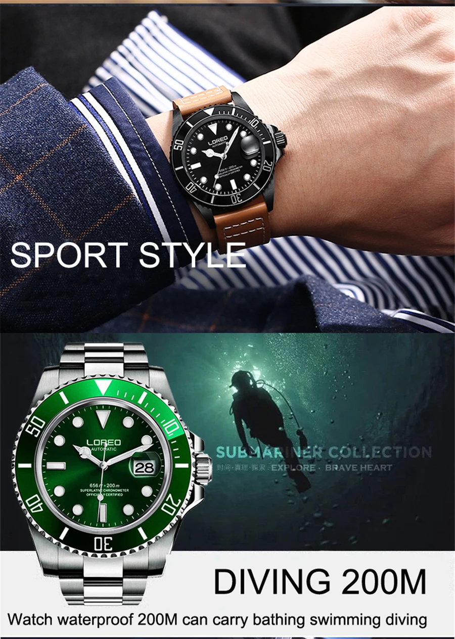 dial luxo masculino relógios automáticos de aço