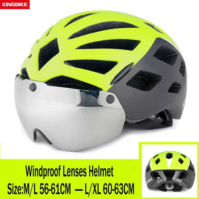 Bicycle Helmet With Detachable Eye Shield Goggles 100 UV400 Protection