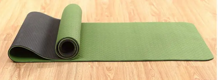 New TPE Yoga Mat Double Color Extension Thickening Tpe Sport Yoga Fitness Mat 6mm