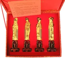 New!Guaranteed 100% Chinese Characteristics gift boxwood comb classical four fair high grade business gift-b110-2
