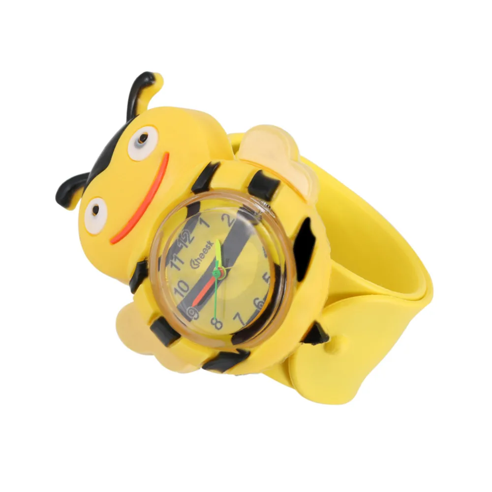 Детские часы, цифровые часы, часы с милой Пчелой, часы с желтым кольцом, часы для маленьких девочек и мальчиков, Подарочная игрушка LL