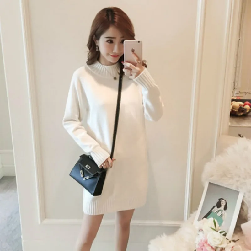 

midi turtleneck Sweaters Women Autumn Winter Fashion Basic Pullover Female Jumpers Long Sleeve Pull Femme Casual Knitted