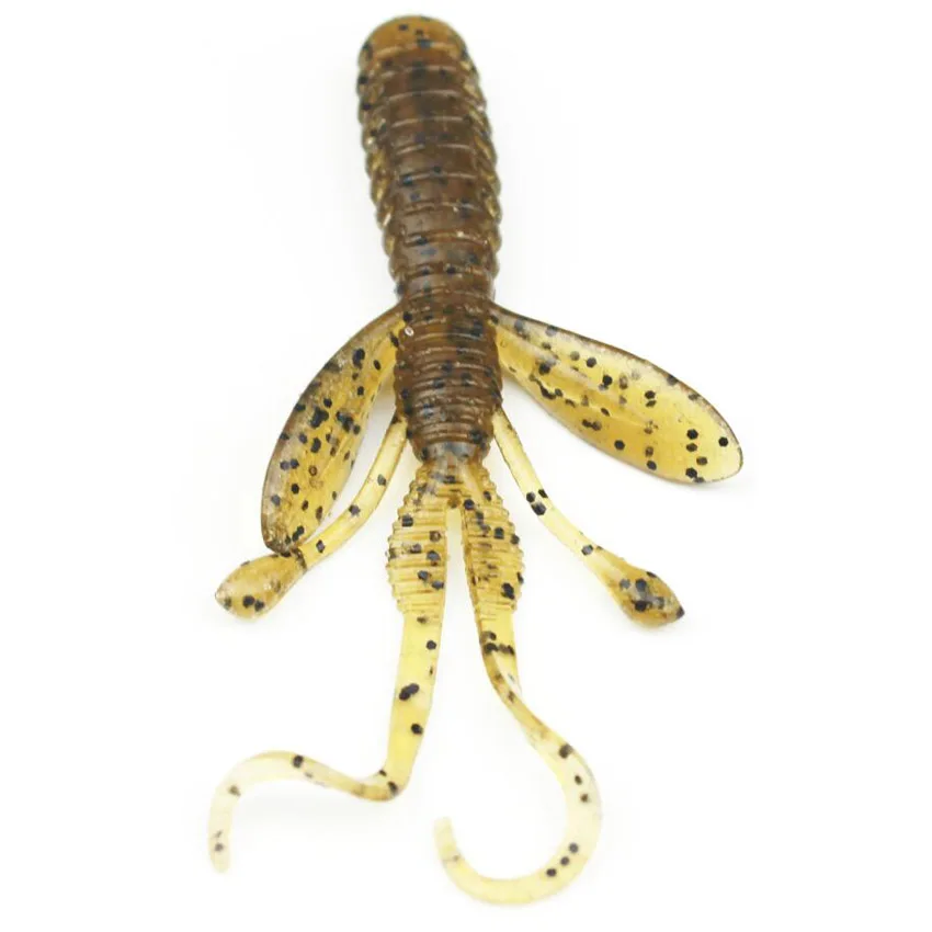 20Pcs/Lot 10CM 6g Soft Lure Baits Insect Grub Fishing Lures Creature