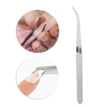 

New Stainless Steel Gel Nail Acrylic Nails Shaping Tweezer Clip Nail Art Tool Accessories