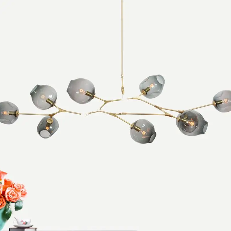 Branching Bubble spider chandelier Retro Loft vintage molecular Crystal