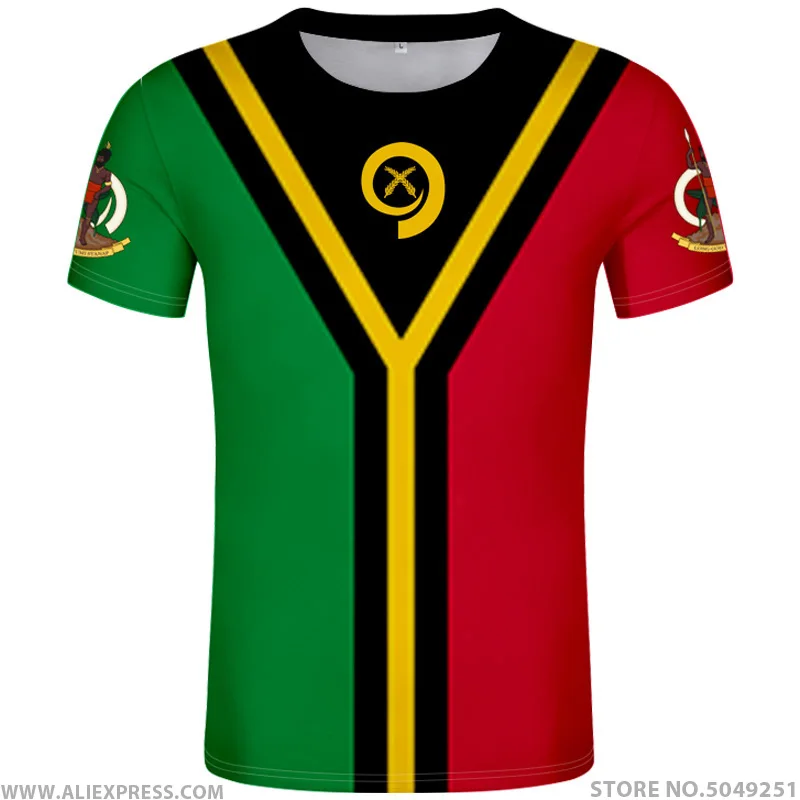 

VANUATU t shirt diy free custom made name number vut t-shirt nation flag vu republic country college photo text print 0 clothing