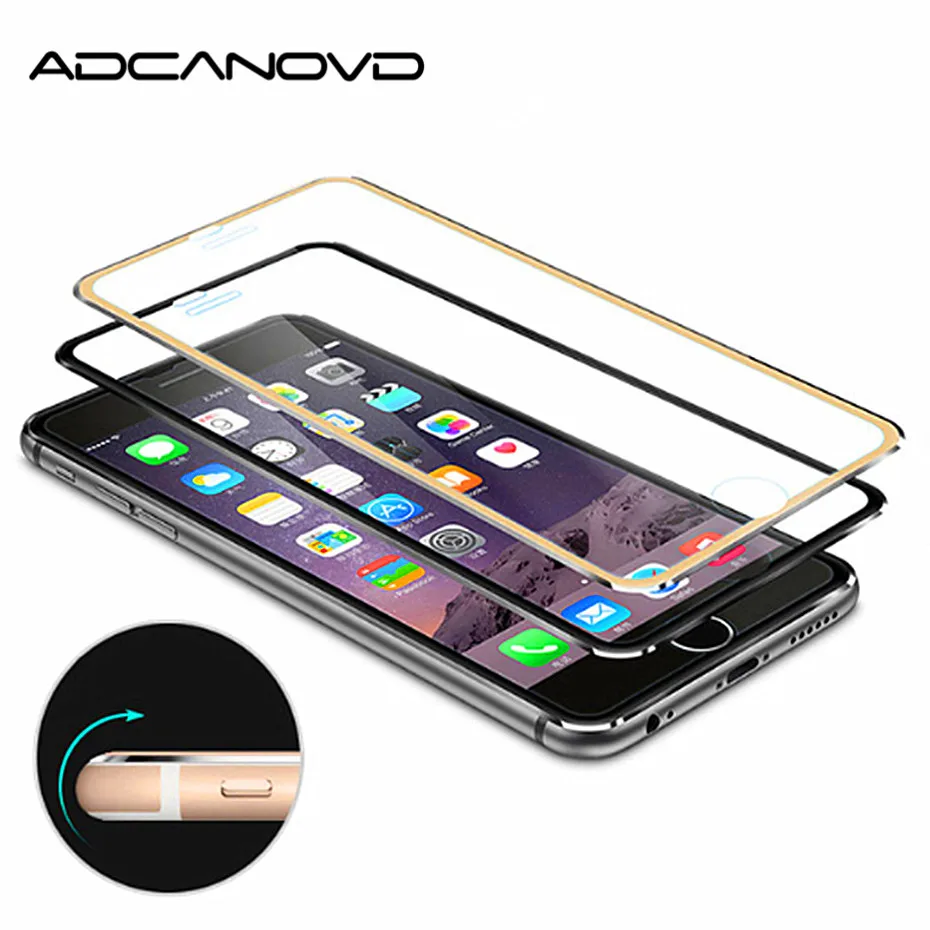 

10PCS 3D Curved Full Cover Tempered Glass For iPhone 6 6s 7 8 Plus X Titanium Alloy Screen Protector Film For iPhone X 6 7 8 10