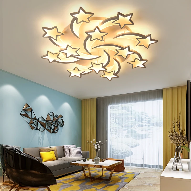 Modern creativity star Chandelier acrylic lamp for living room lamp children room lights study room lamp  LED lamps E27