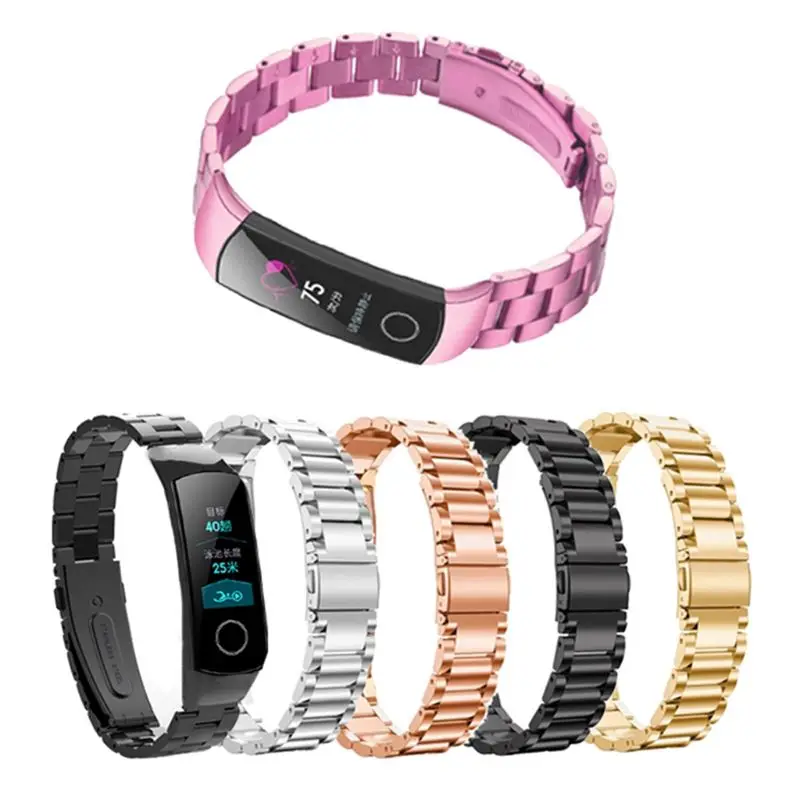 Металлический ремешок для часов huawei Honor Band 4 ремешок Металлический Стальной браслет huawei Band 4 ремешок браслет из нержавеющей стали замена