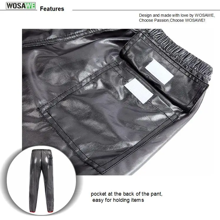 WOSAWE Мужские и женские мотоциклетные непромокаемые брюки непромокаемые Беговые Одежда для походов Светоотражающие дышащие непромокаемые брюки походные брюки