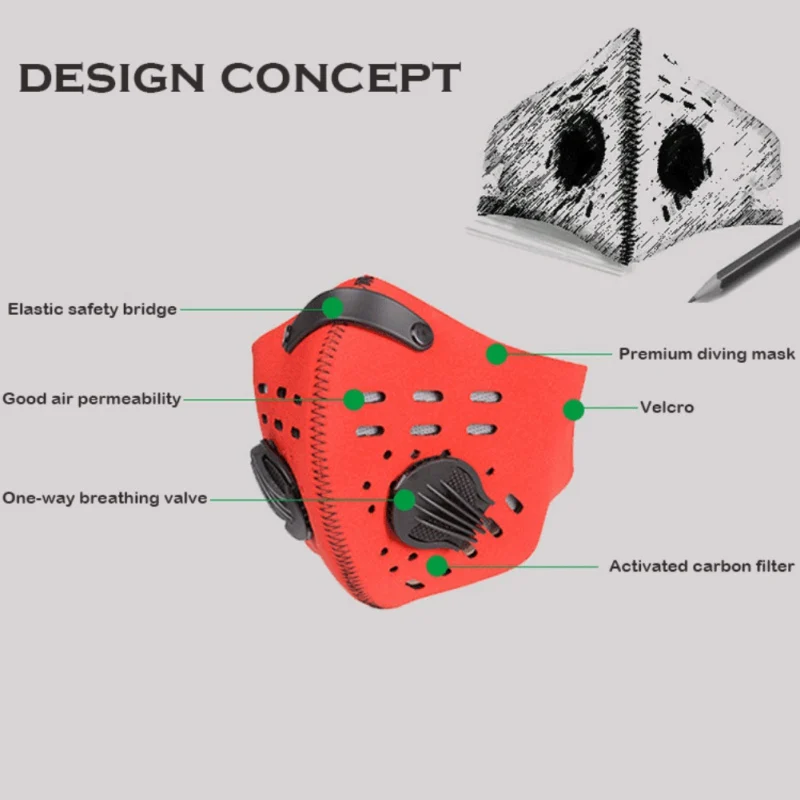 

Riding Warm Mask Carbon Windproof Motorcycle Mesh Activated And Dustproof Half-face Breathable Protection For Mask