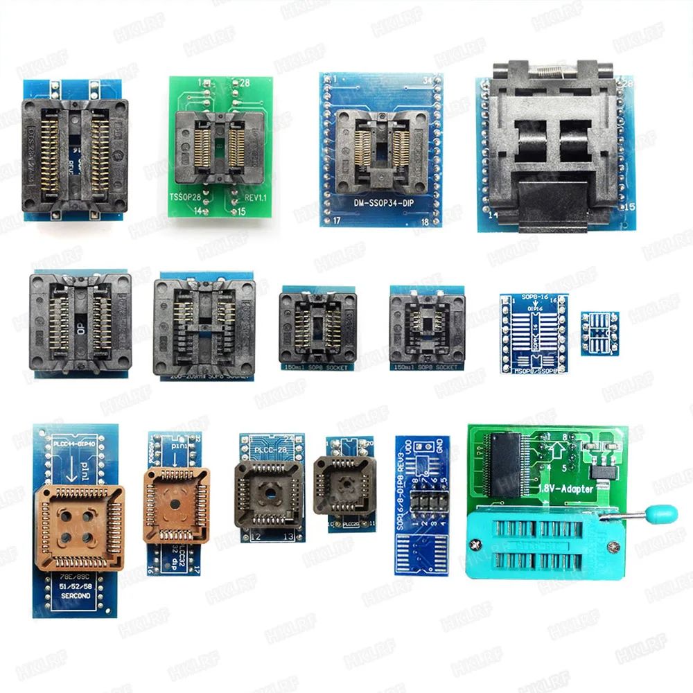 V9.00 TL866II плюс универсальный Minipro программатор+ 26 адаптеров+ тестовый зажим TL866 PIC биос высокоскоростной программатор