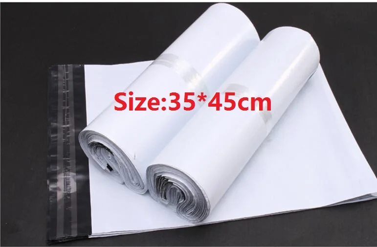 100pcs Wholesale 35x45cm White Self Seal Poly Mailer Postal Envelopes