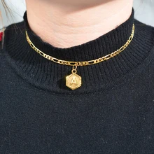 Anniyo A-Z Чокеры с буквами ювелирные изделия Английский алфавит начальный короткий чокер цепь письмо африканские вечерние подарки#207806