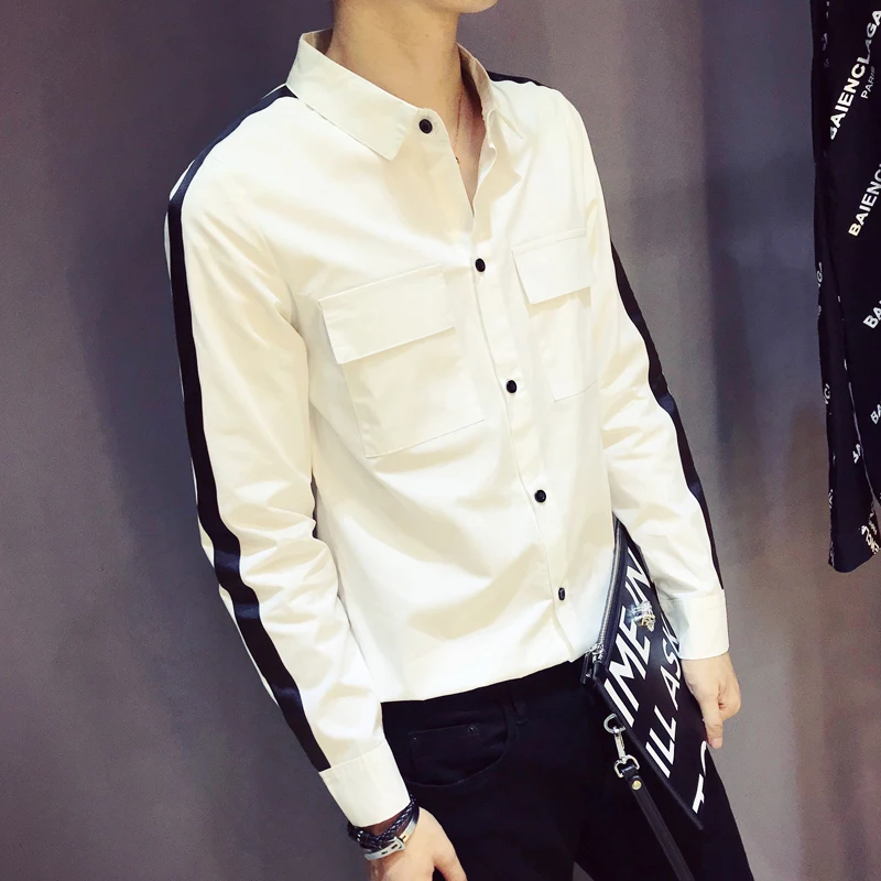 YYear Mens Slim Fit Hooded Striped Drawstring Casual Long Sleeve Buttons Shirts