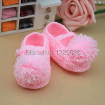 

new style Handmade Crochet Baby Booties soft girl baby and boy baby shoes infant Shoes Toddler Shoes