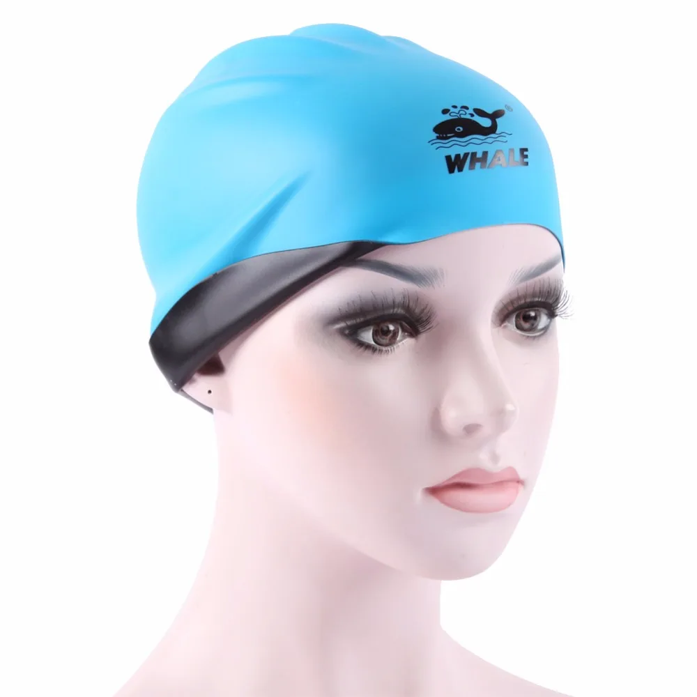Hot Sale Printing 3D Shape Swimming Caps Men Whale Brand Adults