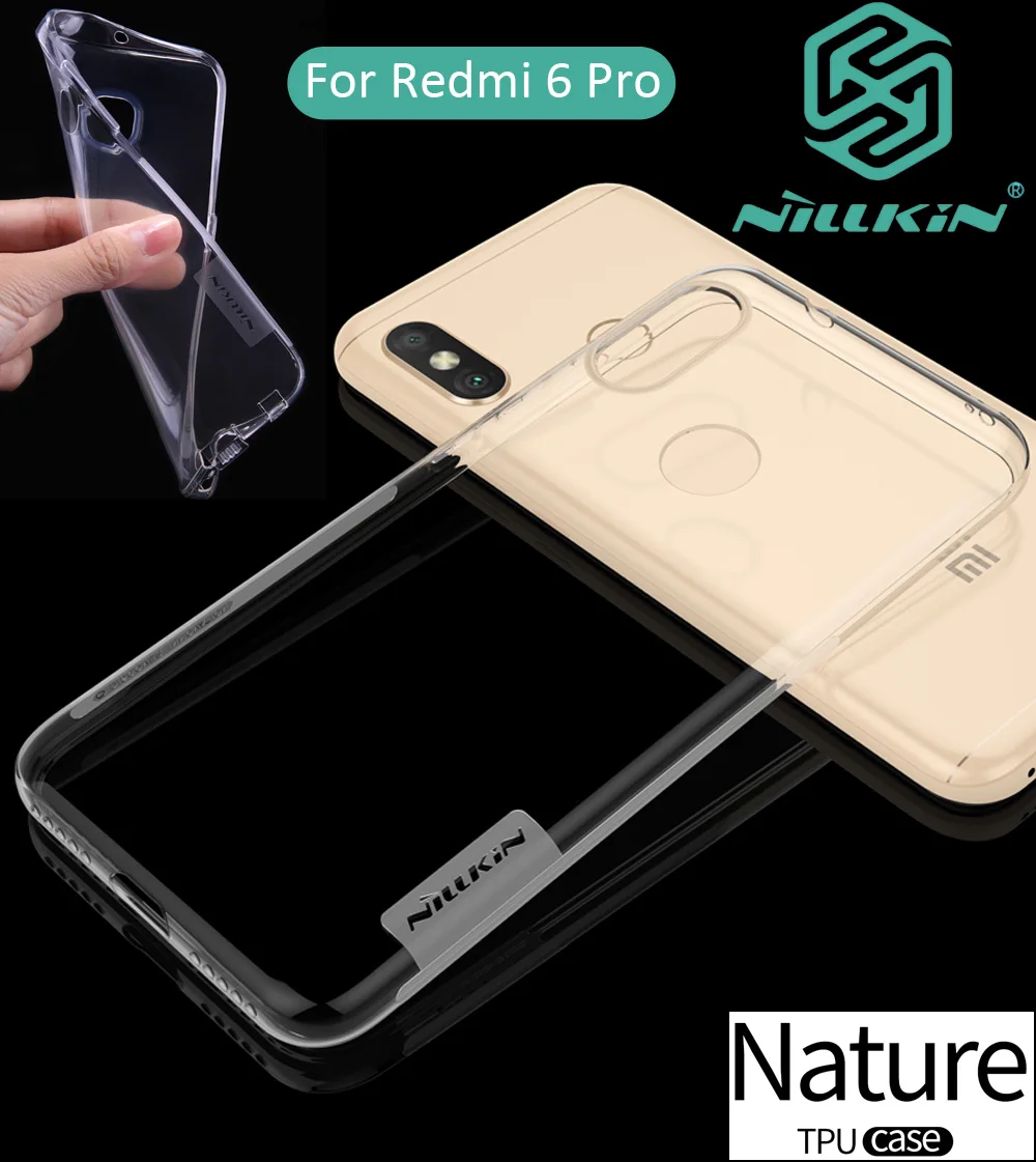 Nillkin Nature Transparent Clear Case For Xiaomi Redmi 6 Pro 6A Soft TPU Cover |