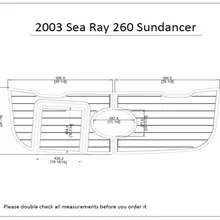 2003 морской луч 260 Sundancer Плавающая Платформа Pad 1/" лодка EVA тик настил