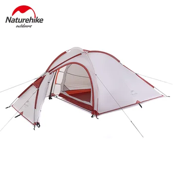 

Naturehike Camping Tent 3 Person 20D Silicone One Bedroom One Living Room Double Layers Rainproof NH Outdoor Tent 4 Season