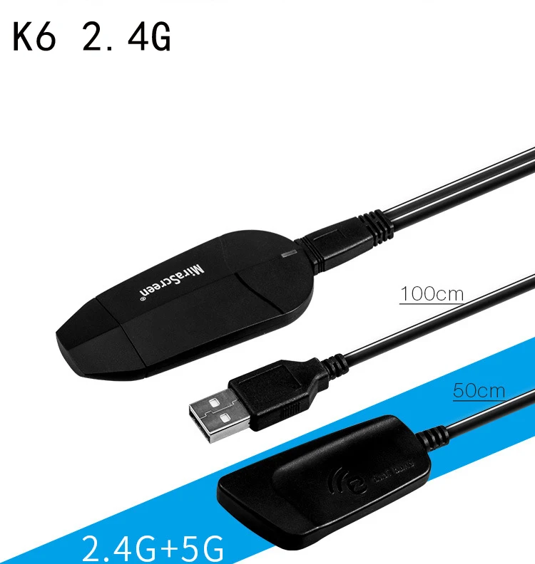 Miracast 4K Tv палка для мобильных игр Pubg HDMI беспроводной DLNA AirPlay зеркало Wifi Дисплей ключ приемник для IOS Android - Цвет: K6 2.4G