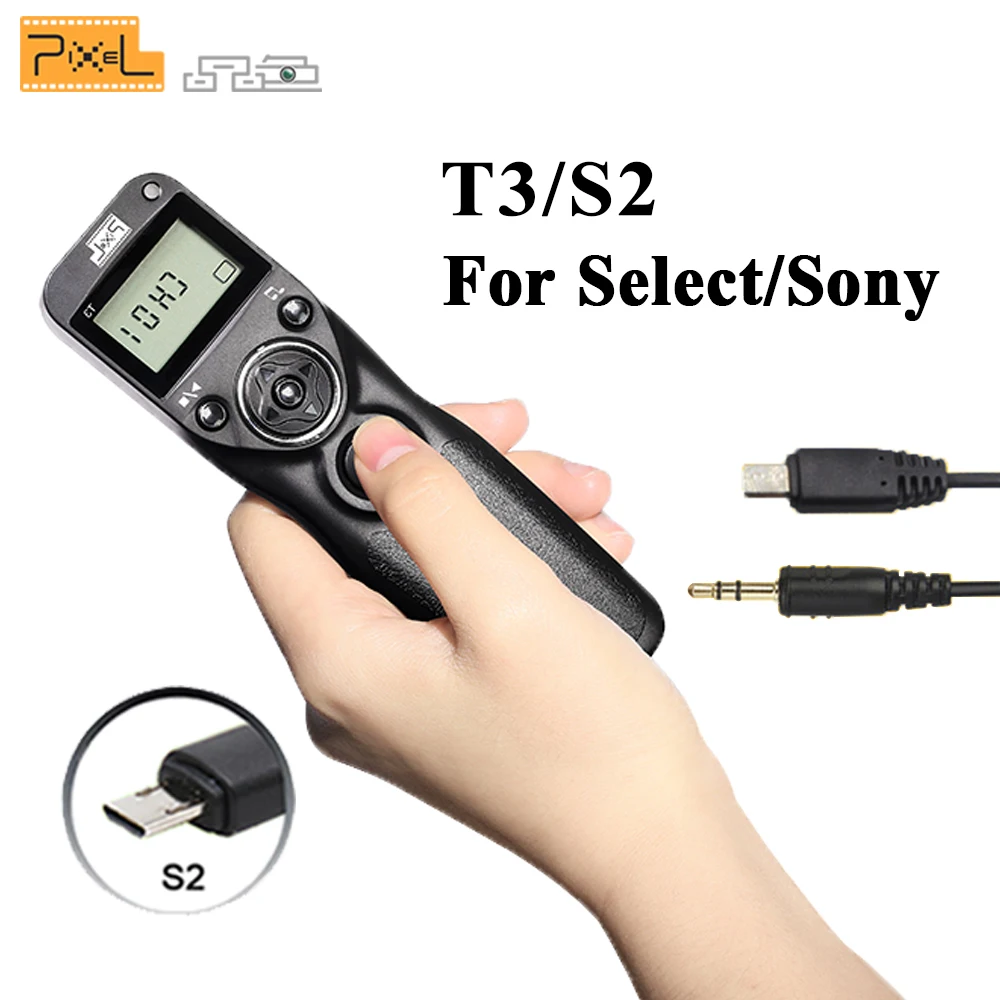 

Pixel T3 S2 Wired Timer SHOOT Shutter Release Remote Control For SONY A58 NEX-3NL A7 / A7R A3000 A6000 vs Shoot Shutter Release