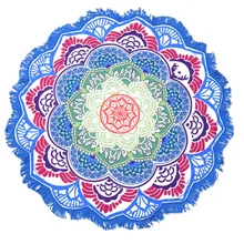 Пляжный коврик 150 см с кисточками Гобелен Мандала принт мульти-func летний женский солнцезащитный платок для пляжа Йога коврики цвета пляжное полотенце