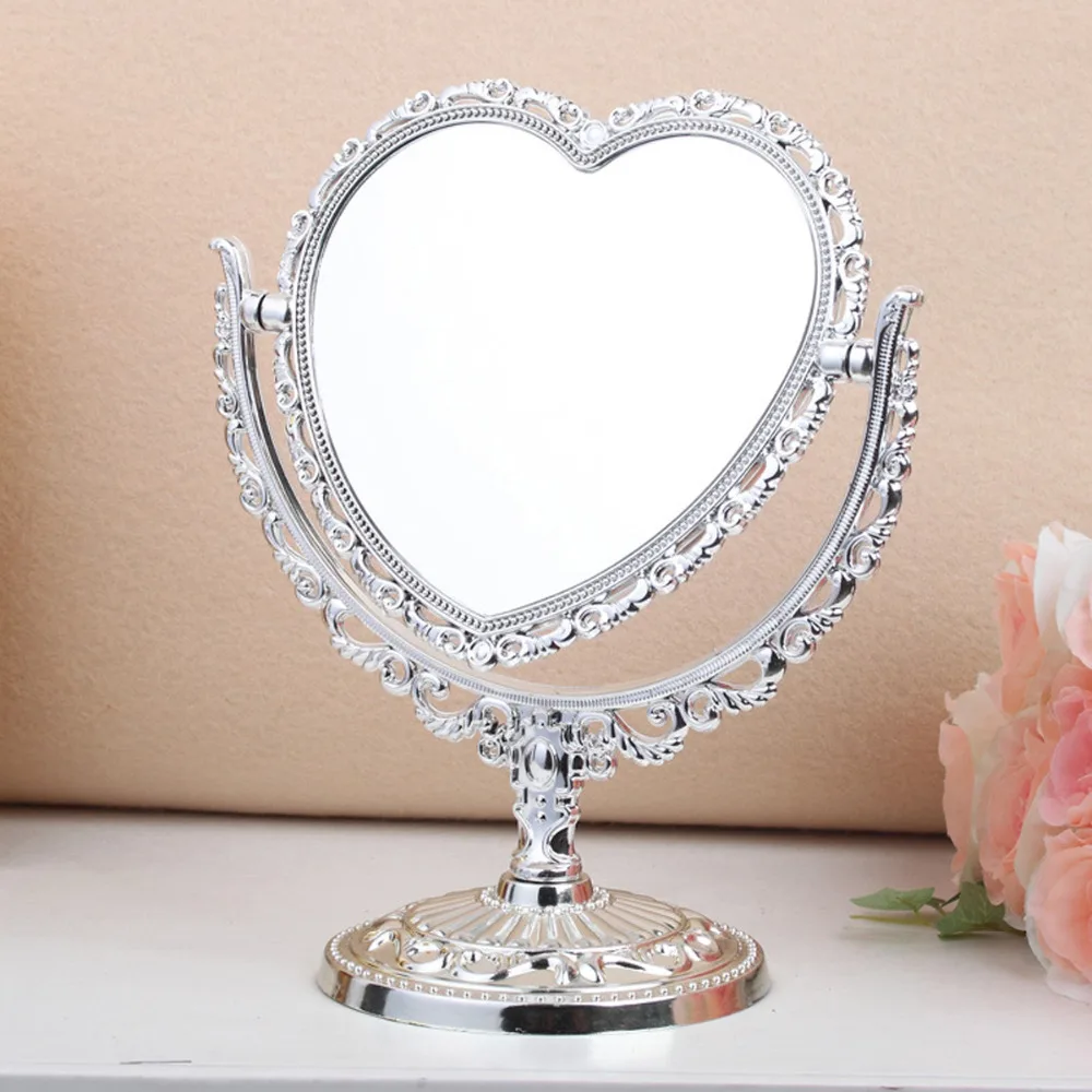 مزدوج الوجهين المكياج مستحضرات التجميل مرآة حلاقة القلب على شكل حمام الجدول فري ستاند مزدوج الوجهين المكياج مستحضرات التجميل مرآة حلاقة القلب على شكل حمام الجدول فري ستاند