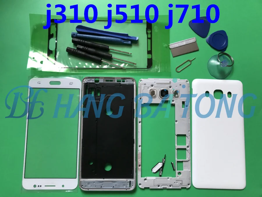 Полный корпус для Samsung J5 J510 J7 J710 2016 Передняя средняя рамка пластина ободок задняя