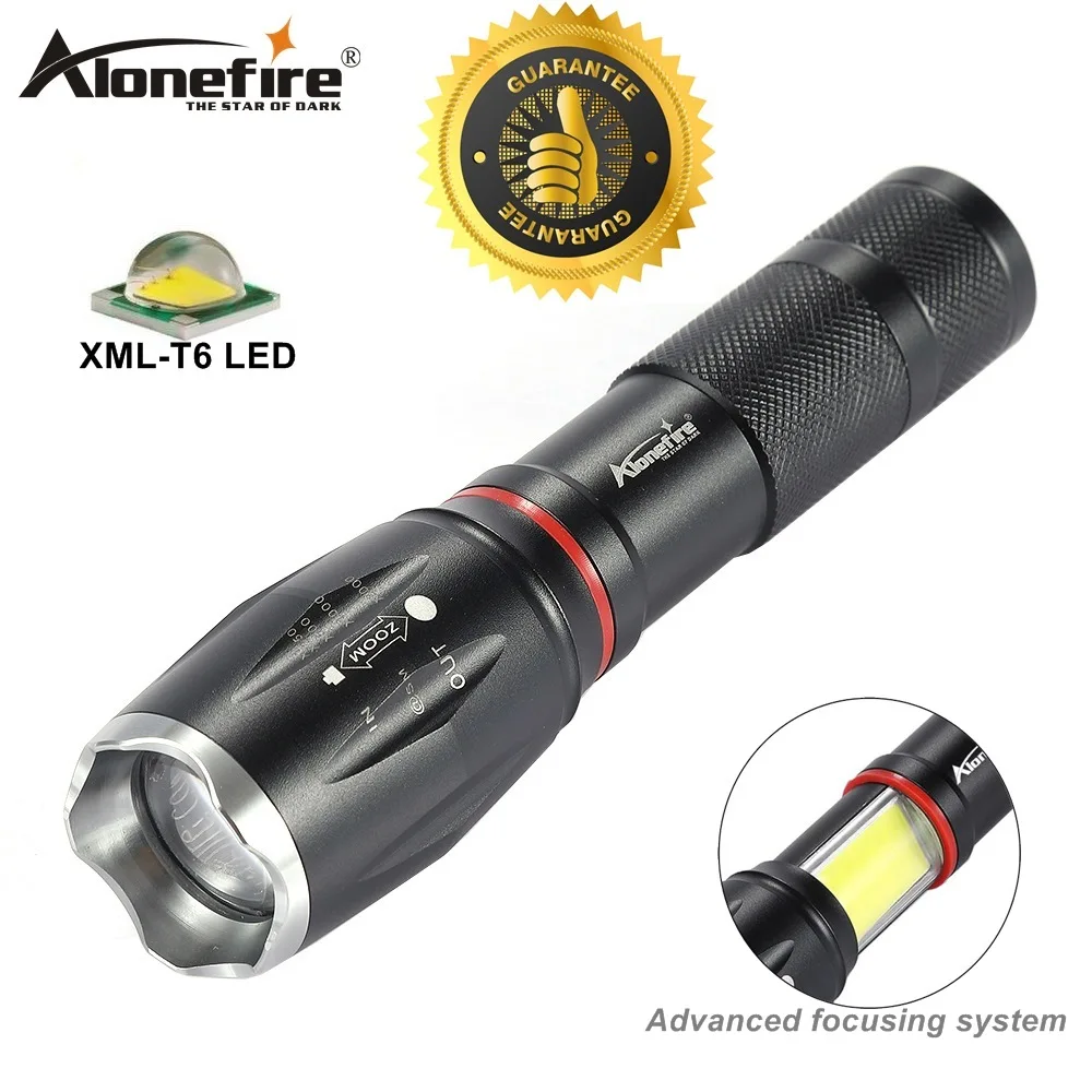 AloneFire G701 удара фонарик 5000lm CREE XML T6 led Алюминий Водонепроницаемый Увеличить тактический фонарь Магнит Работа фонарь 18650 аккумулятор