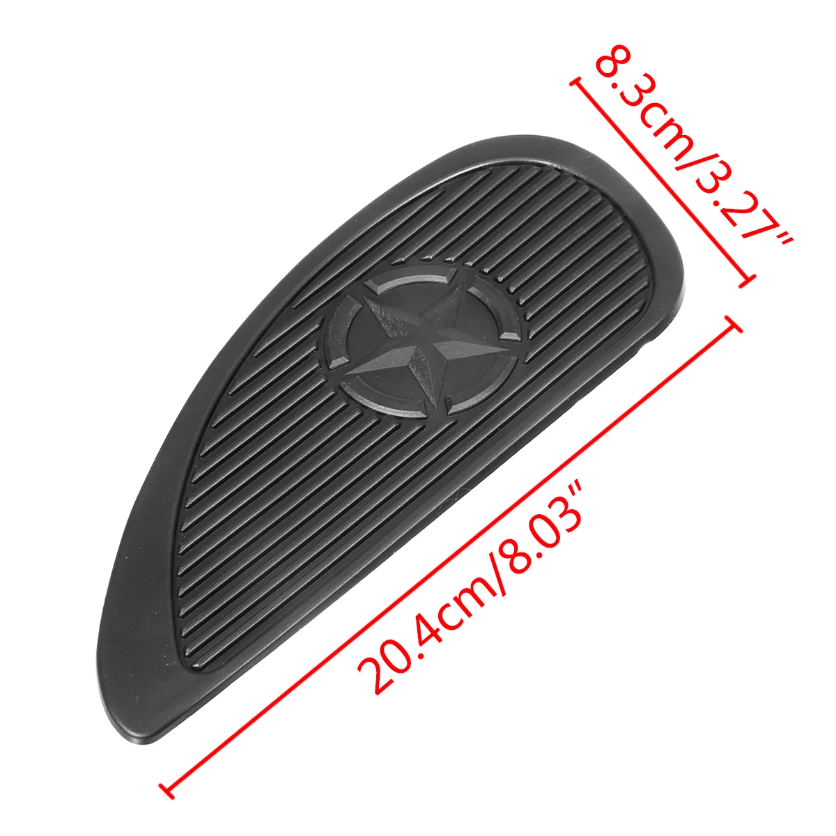 1Pair Universal Motorcycle Fuel Tank Side Knee Grip Traction Pad Black Rubber Sticker Protector For Retro Classic Moto For Honda