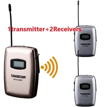 Takstar WTG900 Беспроводной гид/Talkback Системы 780-850 мГц использовать для путешествия синонимов перевода 1 передатчик+ 2 приемники
