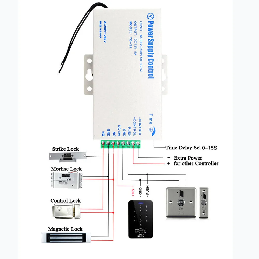 DC 12V 3A 5A система контроля допуска к двери выключатель питания 110 ~ 260V для RFID