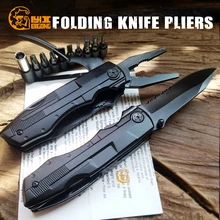 Высокое качество ленточный пилообразный складной нож 5cr15mov стальное лезвие авиационная алюминиевая ручка выживания на открытом воздухе функция складные плоскогубцы