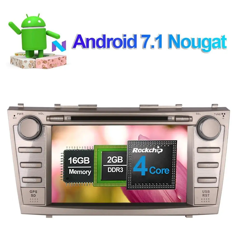 Clearance Android 7.1/8.0 Octa Core 4GB RAM Car GPS Navigation DVD Multimedia Player For Toyota Camry 2007-2011 Radio Stereo Head Unit 2