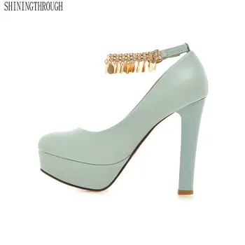 

Summer High Heels Woman Pumps Platform PU Black White Women Shoes Platform High Heels Shoes Thick Heels Work Pumps Dress Shoes