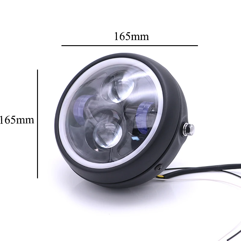 Nordson Universal 6.5 Motorcycle LED Headlight Hi&Lo HeadLamp Bulb DRL With Angel Ring for Harley Honda BMW Kawasaki Yamaha KTM