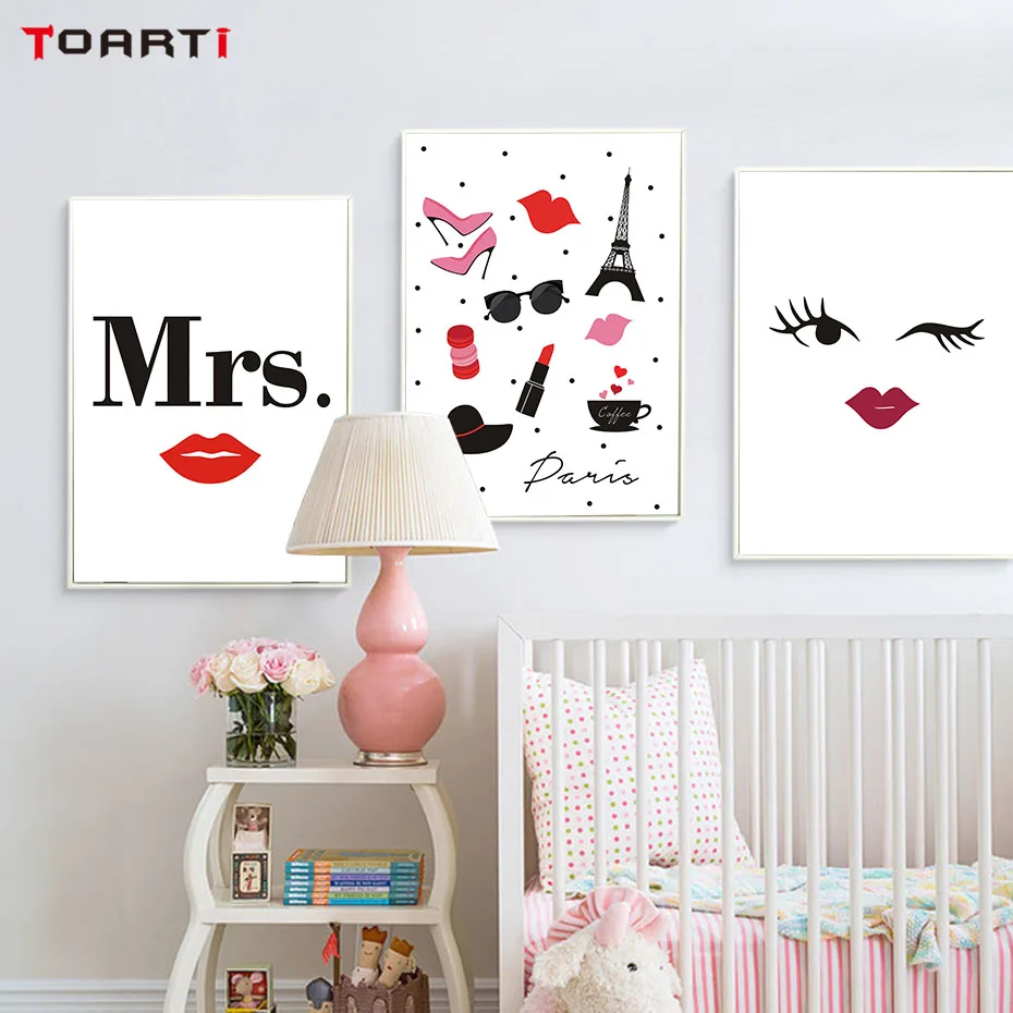 Fashion Lady Ornament Canvas Abstract Modern Painting Home Decoration Living Room Nordic Style Wall Poster&Prints Christmas Gift (5)