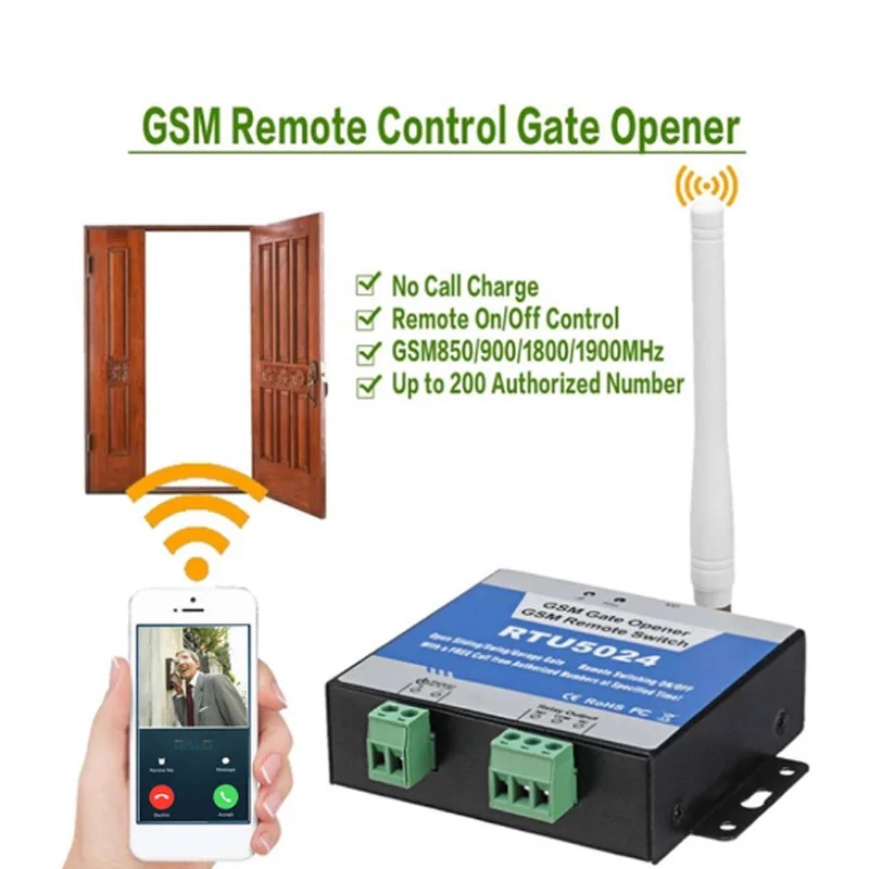 GSM Gate Opener GSM Remote Switch RTU5024 Garage Swing Sliding Gate Opener Remote Control On/Off Switch Access Door Opener GSM Gate Opener GSM Remote Switch RTU5024 Garage Swing Sliding Gate Opener Remote Control On/Off Switch Access Door Opener