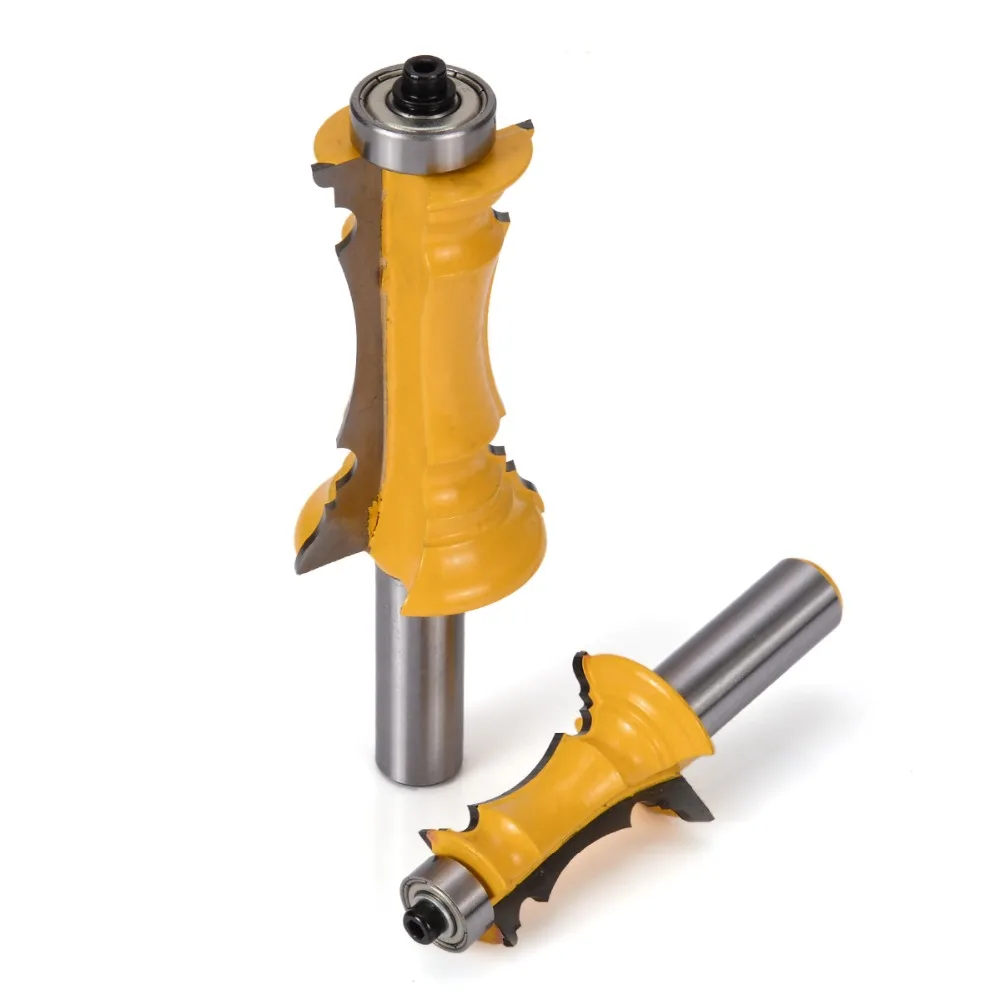 2pcs 1/2" Shank Router Bit Set Mitered Door & Drawer Molding