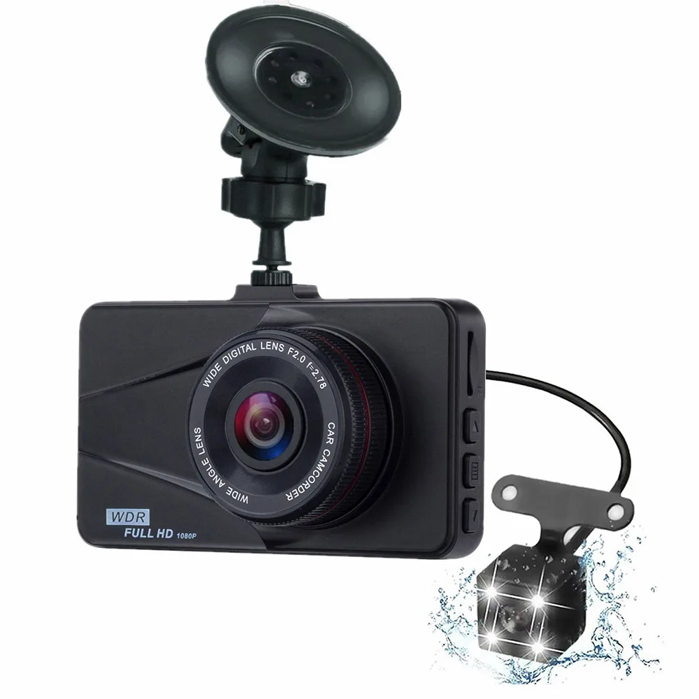Тахограф DVR USB монитор рекордер Авто двойной объектив видеорегистратор