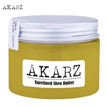 AKARZ бренд нерафинированное масло ши высокое качество происхождения Западная Африка желтый твердый уход за кожей косметическое сырье базовое масло