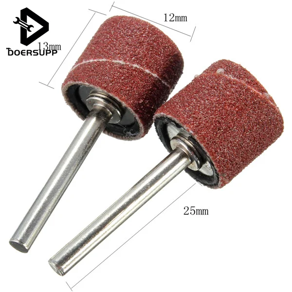 100pcs Sanding Bands Sleeves 2 Mandrels Grinding Polishing Sandpaper