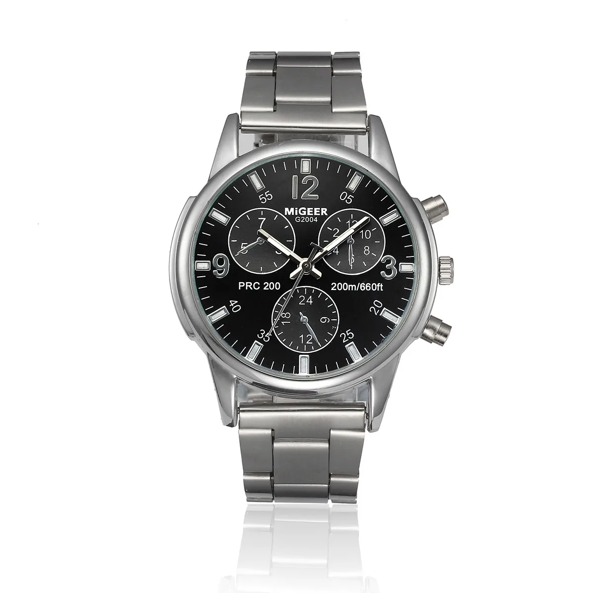 Модные Мужские Аналоговые кварцевые наручные часы из нержавеющей стали с кристаллами, лучший бренд, роскошные модные деловые спортивные повседневные наручные часы