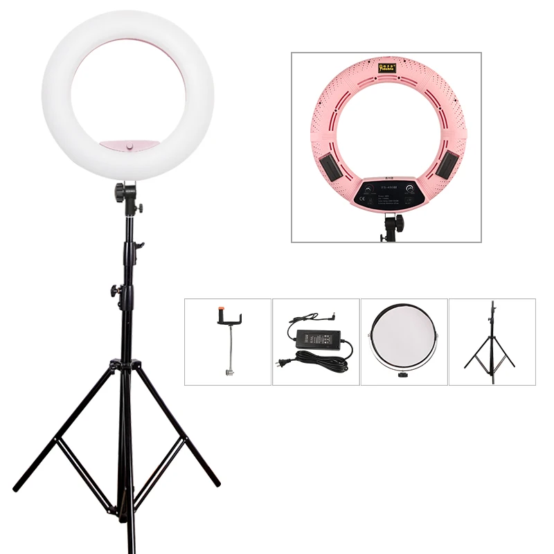 Yidoblo Pink FS 480II Photography/Photo/Studio 18" 480 LED Ring Light