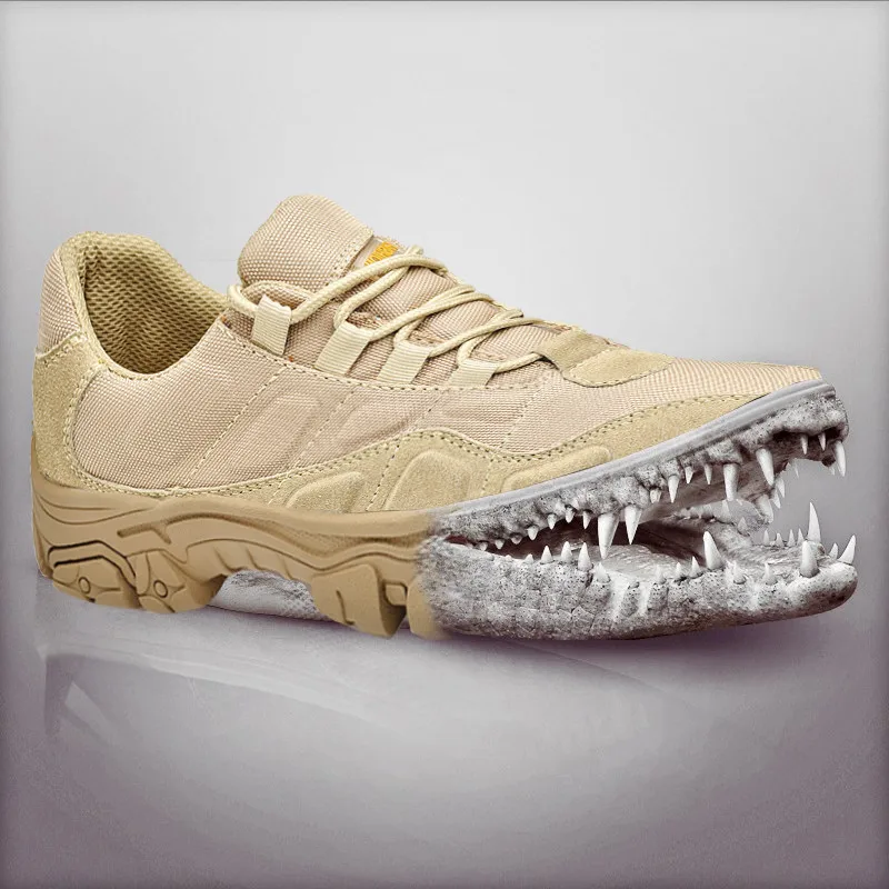 

2019 Spring Outdoor Sports Hiking Shoes New Arrival Breathable Canvas Hiking Shoes Casual Non-slip Men's Running Shoes SA-95