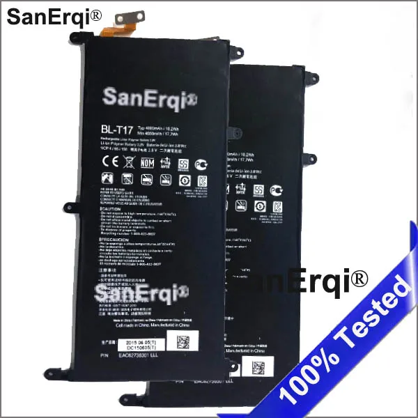 LG G 패드 X 태블릿 배터리 LG G 패드 X 8.3 VK815 VK810 V520 V522 4800mA BL T17