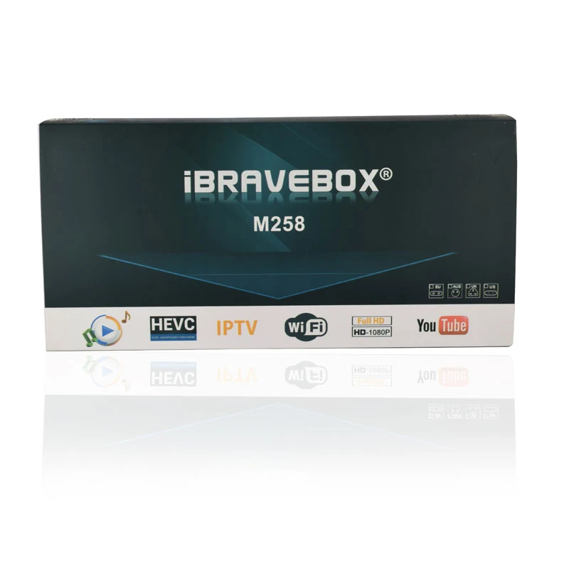 IBRAVEBOX M258 Smart tv Box Ip tv/Отт HEVC и H.264 телеприставка поддержка clines ccccam usb wifi спутниковый