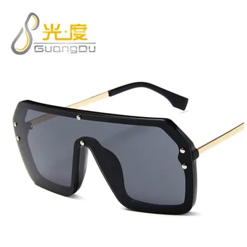 

GUANGDU Oversized Square Sunglasses Women&Men Fashion Vintage Red Black Retro Fashion Ladies Glasses lentes de sol mujer UV400